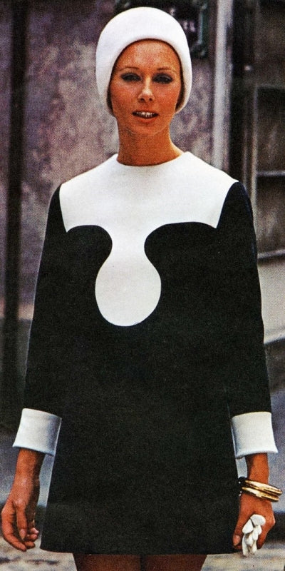 MOD 60s Pierre Cardin Mini Dress Pattern VOGUE PARIS ORIGINAL 2323 Str – So Vintage Patterns