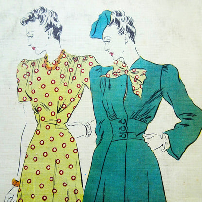 RARE Late 1930s FABULOUS Dress and Coat Pattern VOGUE Couturier Model 234 Beautiful Styles Bust 32 Vintage Sewing Pattern