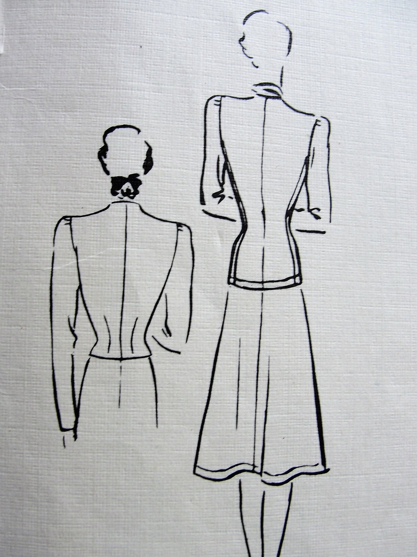 Late 1930s FABULOUS Suit,Blouse and Scarf Pattern VOGUE Couturier Model 304 Unique Jacket Design, Flared Skirt, Beautiful Over Blouse Bust 36 Vintage Sewing Pattern