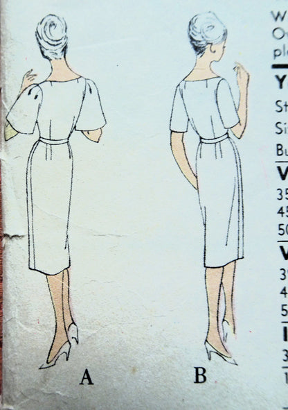 1960 STUNNING Wrap Dress Day or Party Pattern VOGUE Special Design 4105  Two Lovely Style Versions, Bust 32 Vintage Sewing Pattern