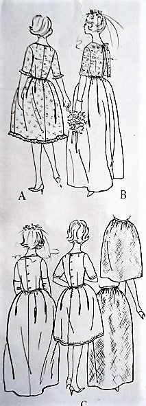1960s BEAUTIFUL Bridal Gown Wedding Dress Bridesmaid Pattern VOGUE Special Design 4203 Lovely Bell Shaped, Bolero, Petticoat, Bust 31 Vintage Sewing Pattern FF