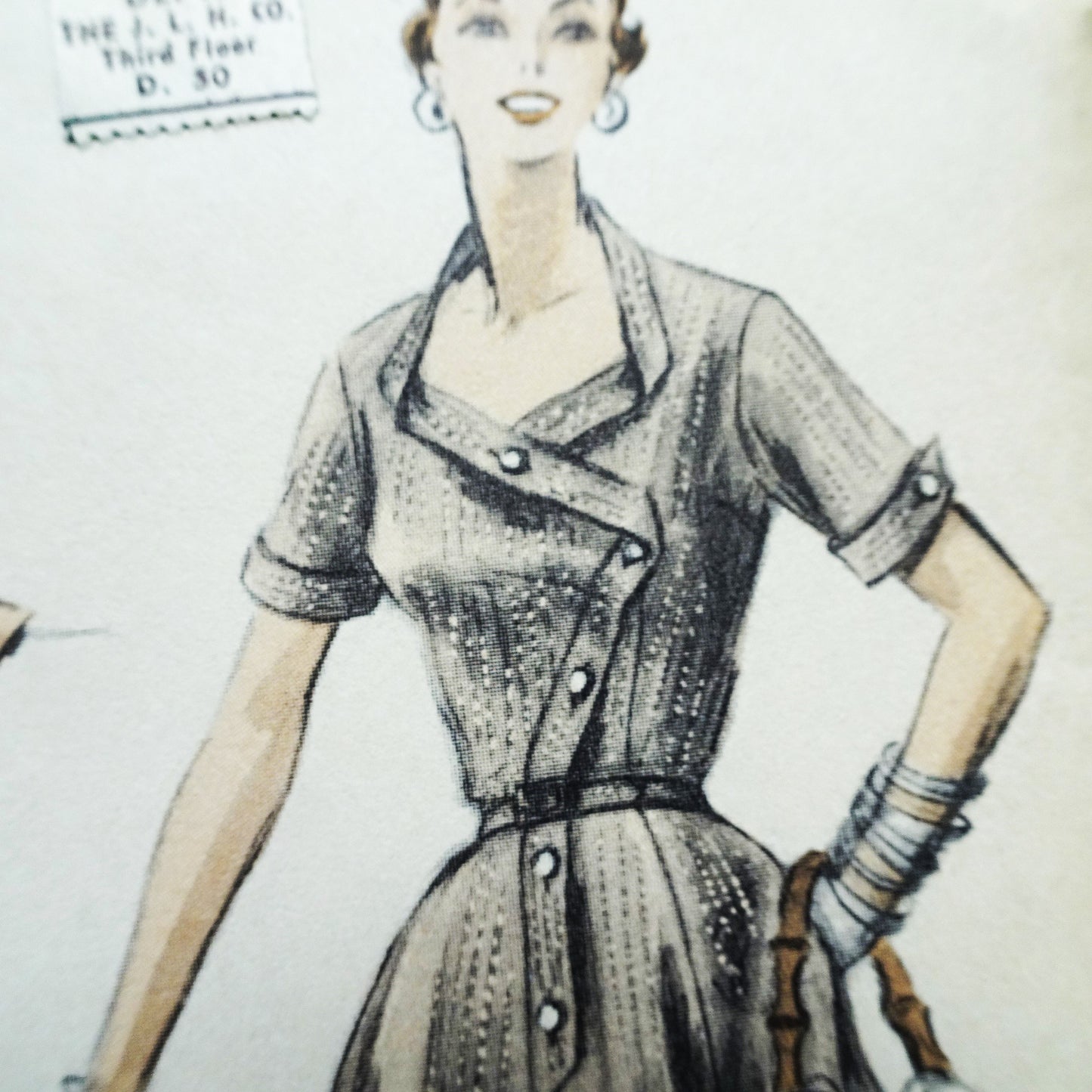 1950s STRIKING Neckline Detail Dress Pattern VOGUE Special Design 4500 Unique Design Bust 34 Vintage Sewing Pattern FACTORY FOLDED