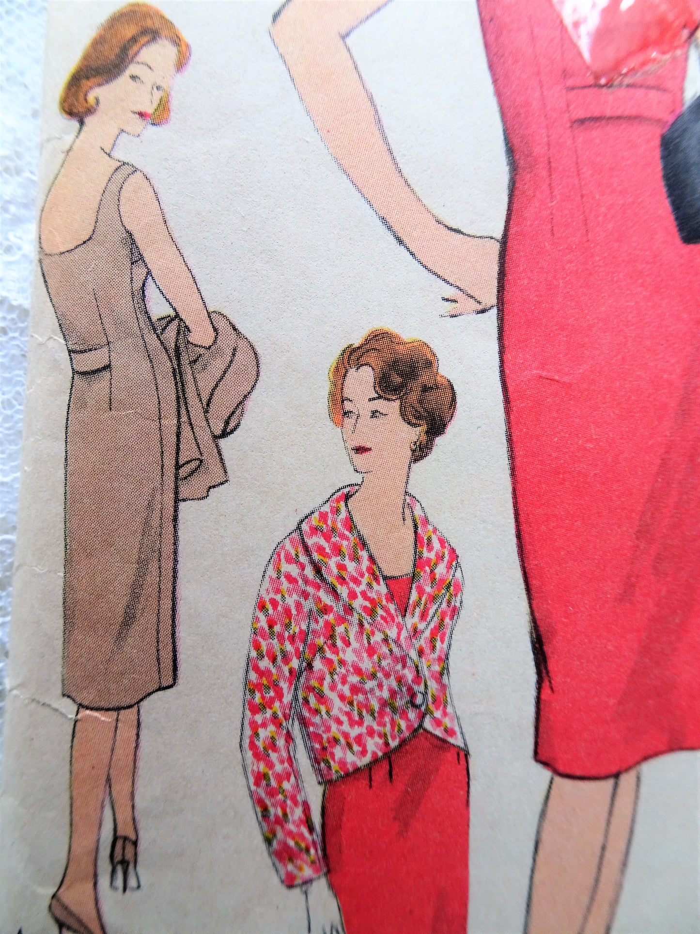 1950s STUNNING Cocktail Party Dress and Jacket Pattern VOGUE Special Design 4944,Slim Dress and Shawl Collar Jacket, Bust 32 Vintage Sewing Pattern
