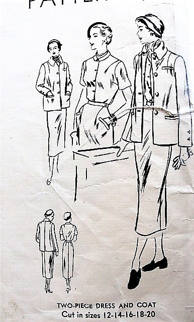 1940s STYLISH Blouse, Skirt and Jacket Pattern VOGUE Couturier Design 530 Easy Elegance Bust 32 Vintage Sewing Pattern