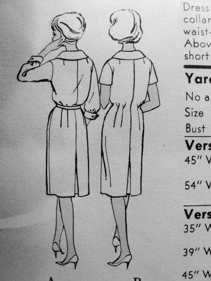 1960s Slim Dress Pattern VOGUE 5379 Nice Style Details French Cuffs Version Bust 36 Vintage Sewing Pattern FACTORY FOLDED