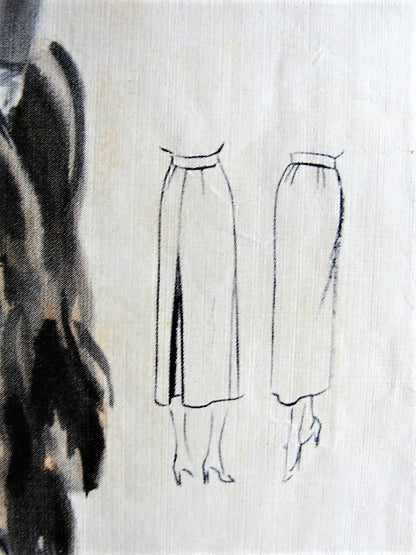 1950s STUNNING Suit Pattern VOGUE COUTURIER Design 556 Beautiful Fitted Jacket Slim Skirt Bust 34 Vintage Sewing Pattern