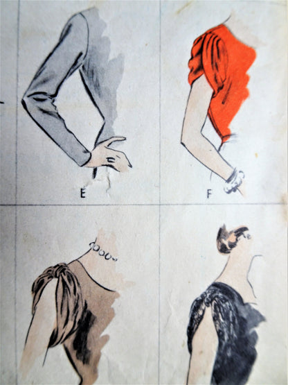 FABULOUS Sleeves Pattern VOGUE 7511 Eight Beautiful Styles Bust 36 Vintage Sewing Pattern