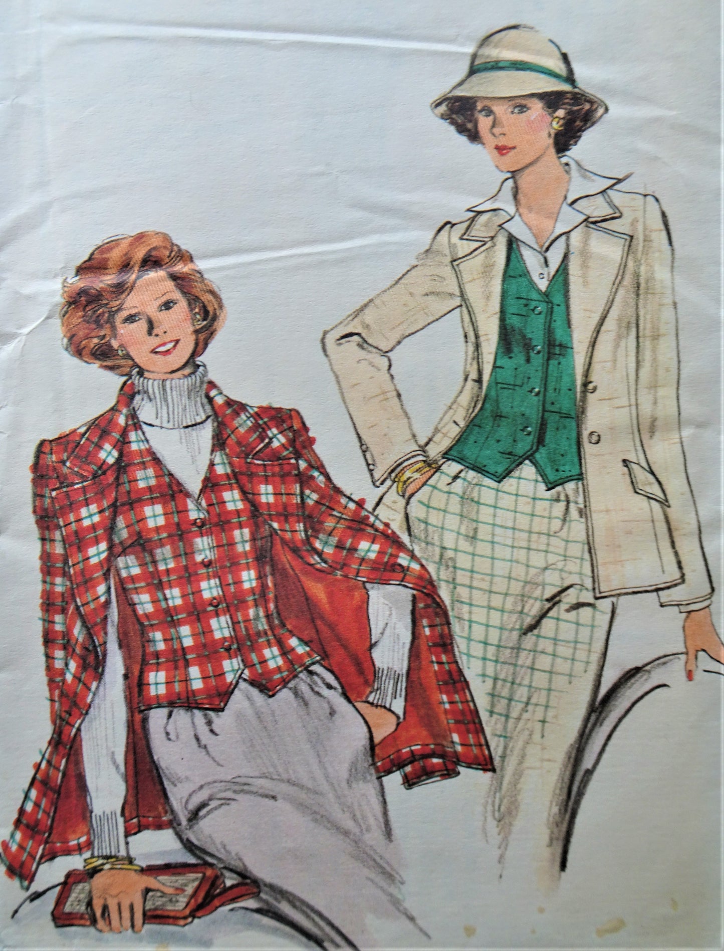 1970s FABULOUS Jacket Blazer and Vest Pattern VOGUE 9412 Classy Design Bust 38 Vintage Sewing Pattern