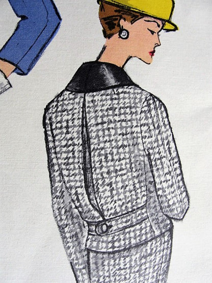1950s STUNNING Fabiani Slim Suit Pattern VOGUE Couturier Design 965 Lovely Design Bust 34 Vintage Sewing Pattern FACTORY FOLDED