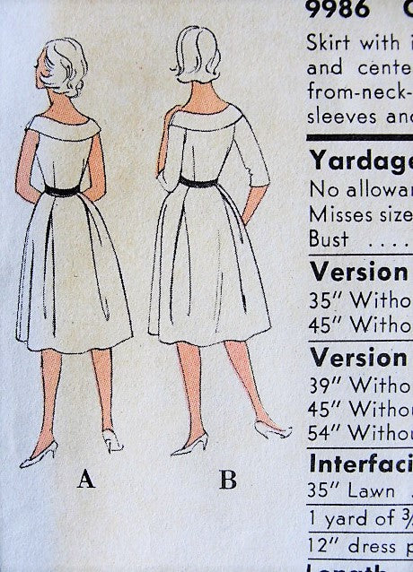 1960s ALLURING Day or Evening Cocktail Party Dress Pattern VOGUE 9986 Two Lovely Versions Bust 34 EASY to Make Vintage Sewing Pattern FACTORY FOLDED