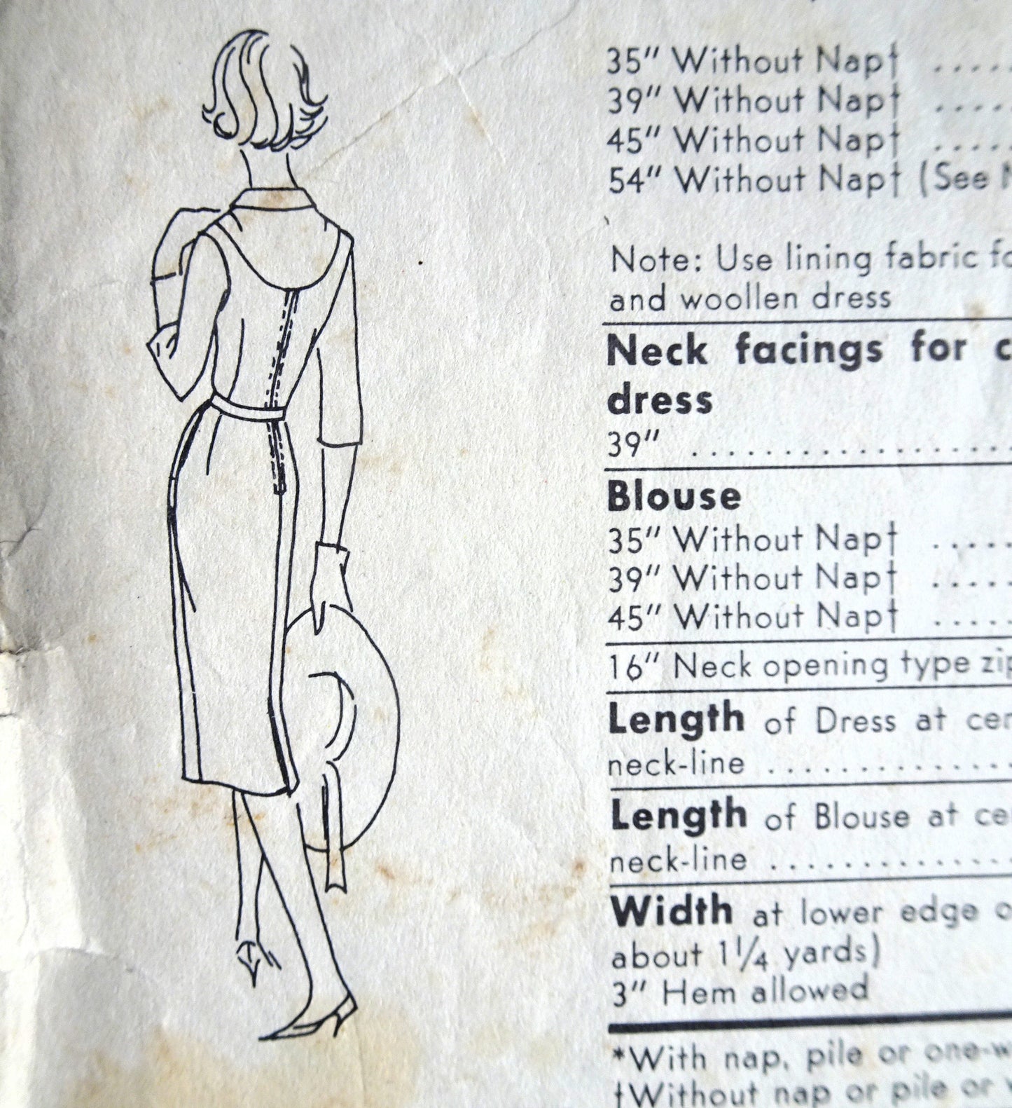 1950s Slim Dress or Jumper and Blouse Pattern VOGUE 1610 Easy Elegance, Has Pockets At Side Seams,Cute Peter Pan Collar Blouse, Bust 32 Vintage Sewing Pattern