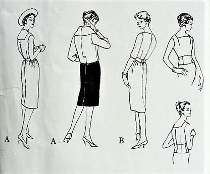 1950s ELEGANT Suit and Blouse Pattern VOGUE Paris Original 1452 Designed by Desses Perfect Day to Evening Outfit Bust 34 Vintage Sewing Pattern FACTORY FOLDED