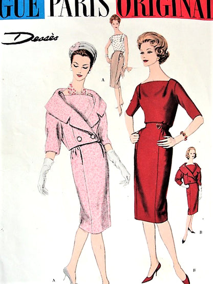 1950s ELEGANT Suit and Blouse Pattern VOGUE Paris Original 1452 Designed by Desses Perfect Day to Evening Outfit Bust 34 Vintage Sewing Pattern FACTORY FOLDED