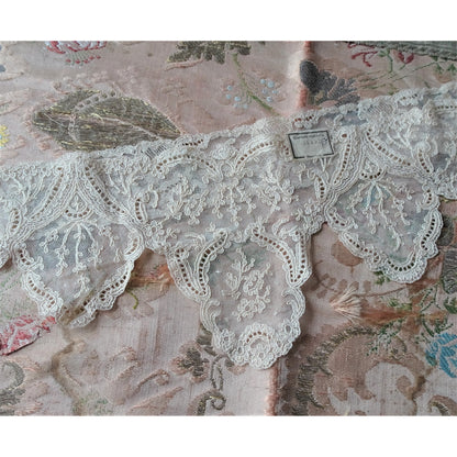 BEAUTIFUL Antique FRENCH Netted Tulle LACE Circular Applique, Lace Collar,Flounce,Bridal Wedding,Flapper Era, Lace Trim,Collectible Lace