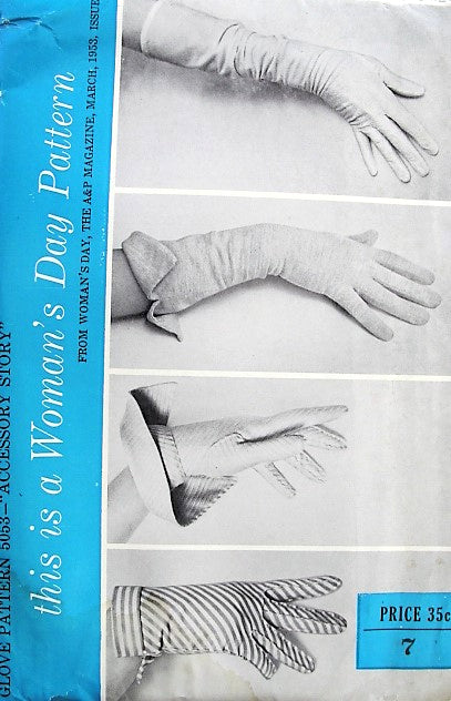 1950s BEAUTIFUL Glove Pattern WOMANS DAY 5053 FIVE Lovely Styles Day or Evening Size 6.5 Vintage Accessory Sewing Pattern